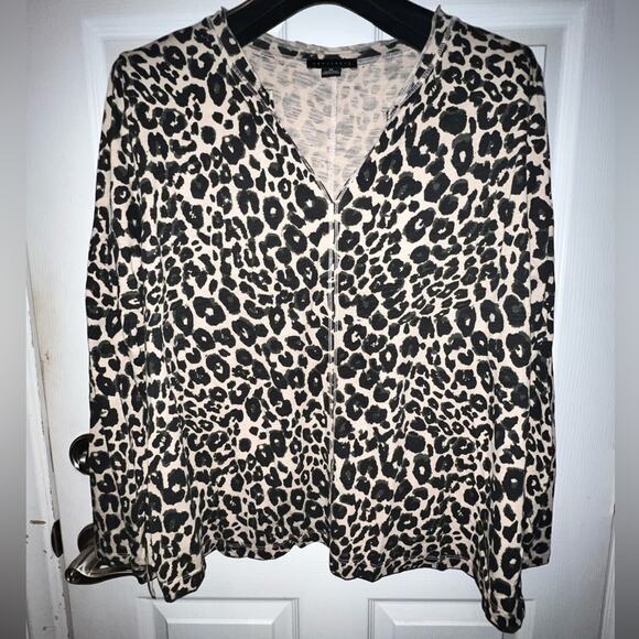 Sanctuary long-sleeved blouse black cream Size 2X - Picture 1 of 10